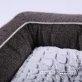 フェイクファー犬の取り外し可能なソファ長方形のボルスターベッド